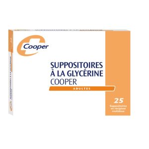 suppositoires glycérine adulte - 25 suppositoires