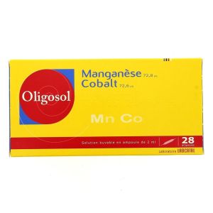 Oligosol Manganèse Cobalt - 28 ampoules 2ml