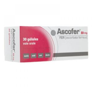 Ascofer 33mg - 30 gélules