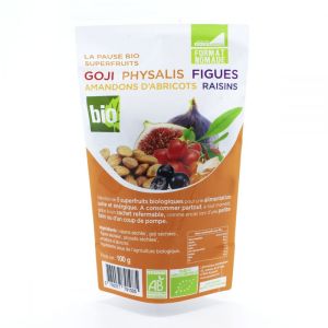 Goji Physalis Figues Amandons d'abricots Raisins Bio - 100g