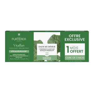 Vitalfan - Antichute progressive complément alimentaire chute cheveux - Offre spéciale trio 3X30 capsules