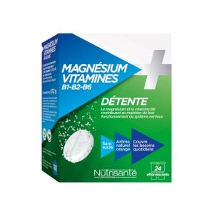 Magnésium + Vitamines B1 B2 B6 - 24 Comprimés Effervescents