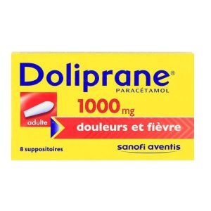 Doliprane 1000mg - 8 suppositoires