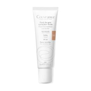 Couvrance Fond de teint correcteur unifiant fluide Sable N°3.0 peaux claires à dorées 30 ml