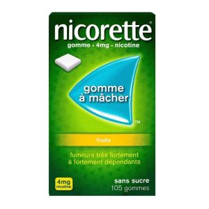 Nicorette Fruit 4Mg Sans Sucre - 105 Gommes