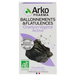 Arkogelules Charbon Végétal Bio - 40 Gélules