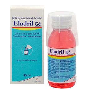 Eludril Gé solution bain de bouche 90 ml - Pierre Fabre