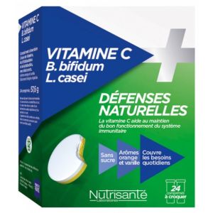 Vitamine C+ probiotiques - 24 comprimes