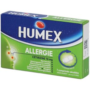 Humex Allergie Cetirizine 10mg - 7 Comprimés