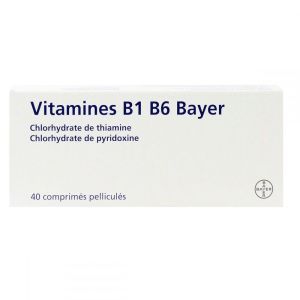 Vitamines B1 B6 Bayer 40 comprimés