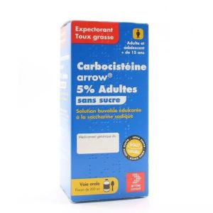 Carbocisteine 5% Adulte Sirop Sans Sucre - 200mL