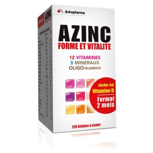 Azinc forme & vitalité vitamine D - 120 gélules (2 mois)