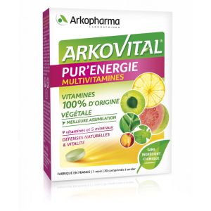 Pur'énergie multivitamines 30 comprimés