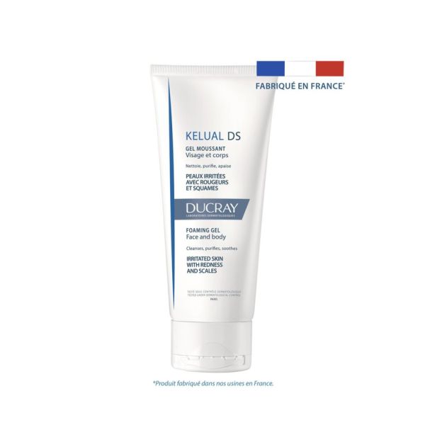 Kelual DS - Gel moussant nettoyant peaux irritées visage et corps 200 ml