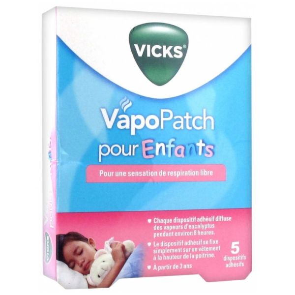 Vicks Vapopatch pour enfants 5 dispositifs adhésifs