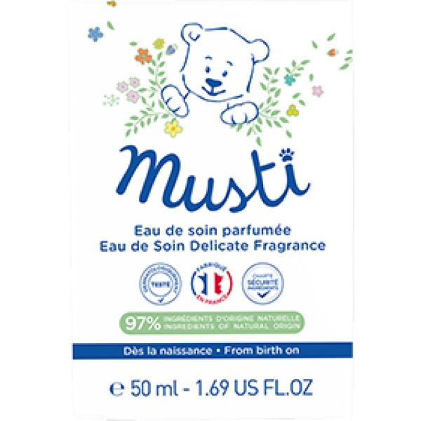 Musti® Eau de soin parfumée - Flacon en verre 50ml
