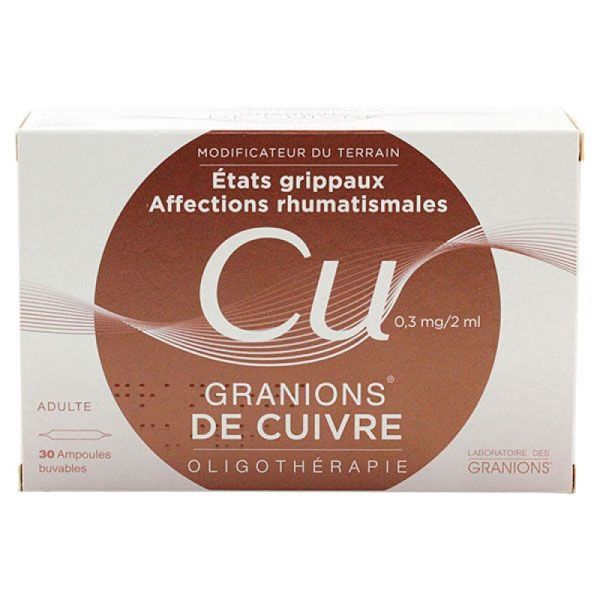 Granions de Cuivre 30 ampoules