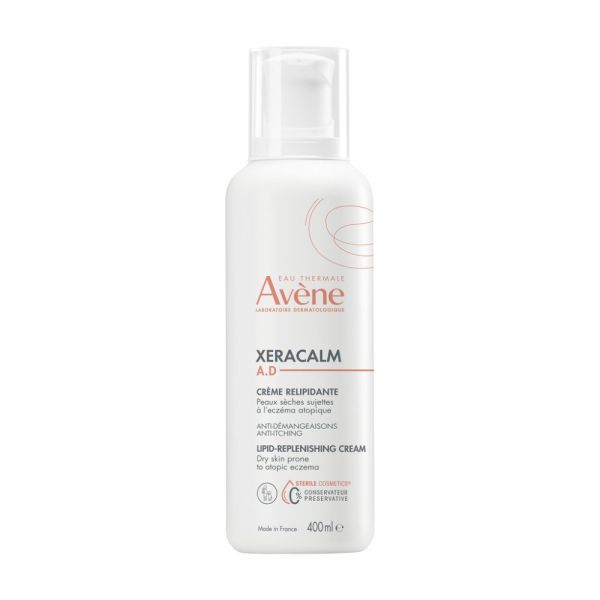 XeraCalm A.D Crème relipidante peaux très sèches sujettes à l'eczéma atopique et aux démangeaisons 400 ml