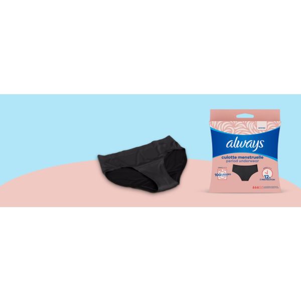 ALWAYS culotte menstruelle noire taille S bte de 1