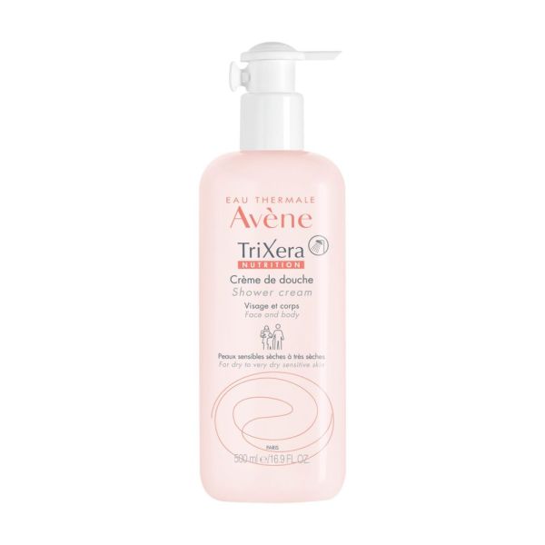 TriXera Nutrition Crème de douche peaux sensibles sèches à très sèches de toute la famille 500 ml