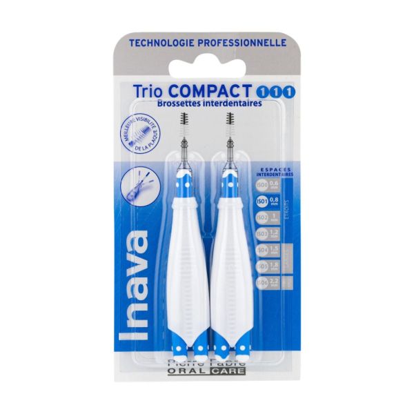 Inava TrioCompact bleue (ISO 1/1/1) - brossette interdentaire 3 u