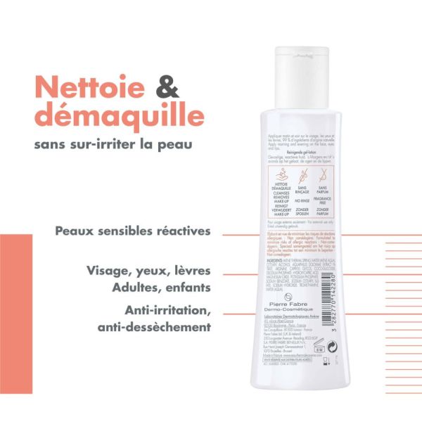 Tolérance CONTROL Lotion nettoyante gélifiée peaux sensibles à réactives 200 ml
