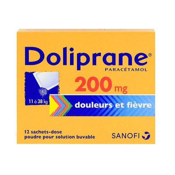 Doliprane 200mg 12 sachets