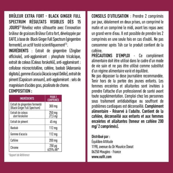 Minceur 360 Bruleur Extra Fort dès 15 jour - 60 Comprimés