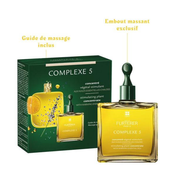 Complexe 5 - Concentré végétal stimulant aux huiles essentielles chaudes - soin cuir chevelu 50 ml