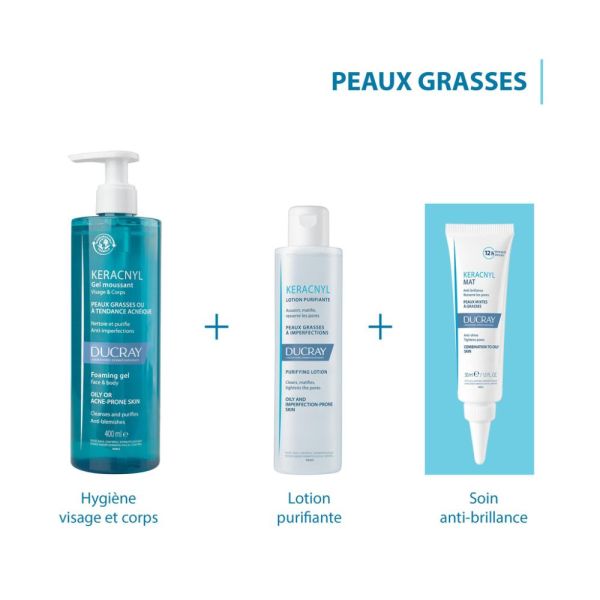 Keracnyl - Emulsion matifiante anti-brillance peaux mixtes à grasses 30 ml