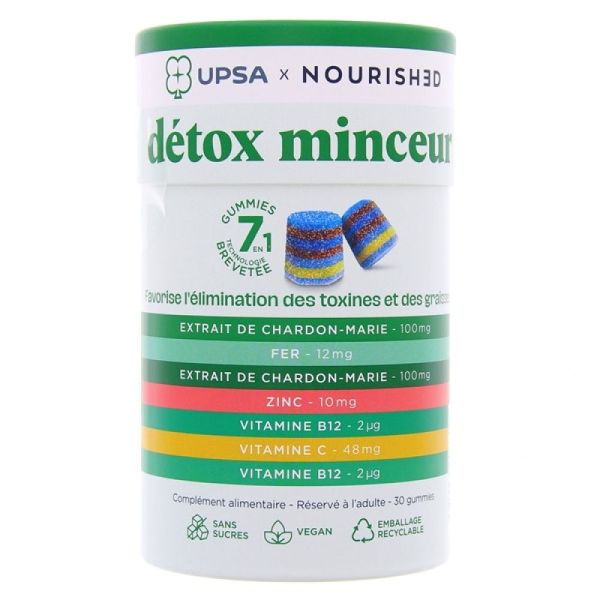 Nourished Gummies 7 en 1 Détox Minceur - 30 Gummies