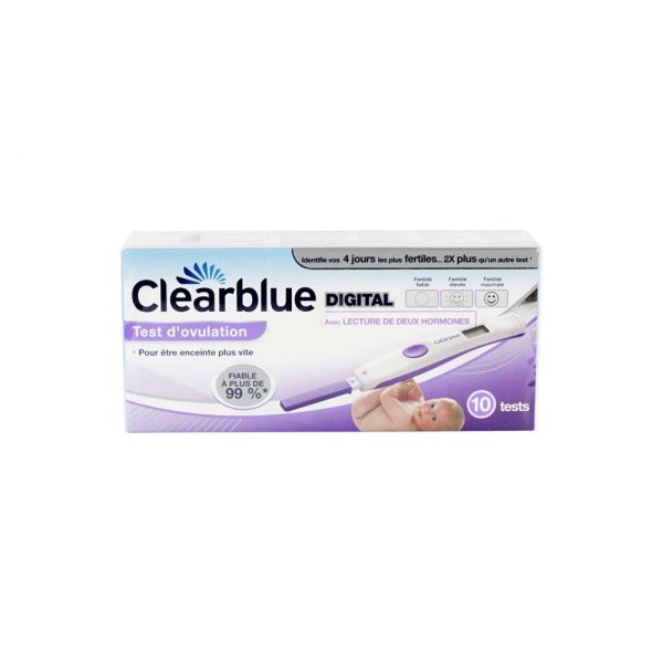 10 tests d'ovulation Clearblue digital 4 jours