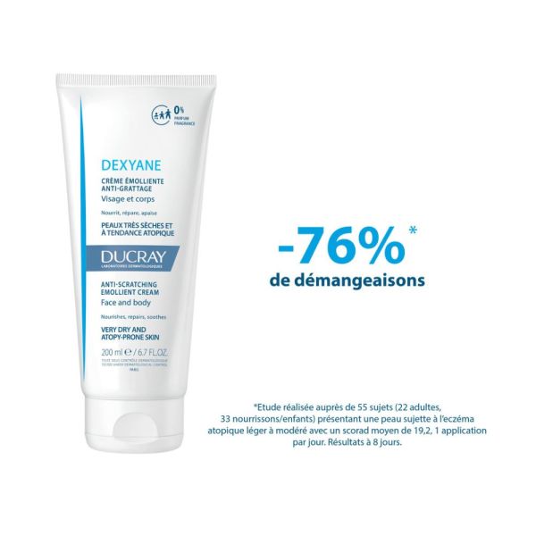 Dexyane - Crème émolliente anti-grattage peaux très sèches et à tendance atopique 400 ml