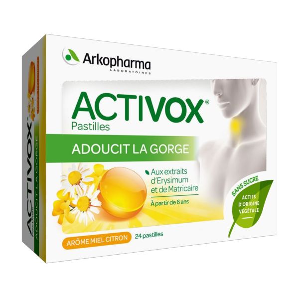 Activox miel citron 24 pastilles