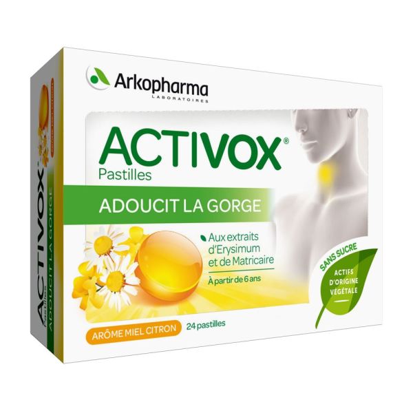Activox miel citron 24 pastilles