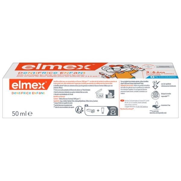 Dentifrice elmex®  Anti-Caries Enfant 3-6 ans 50ml