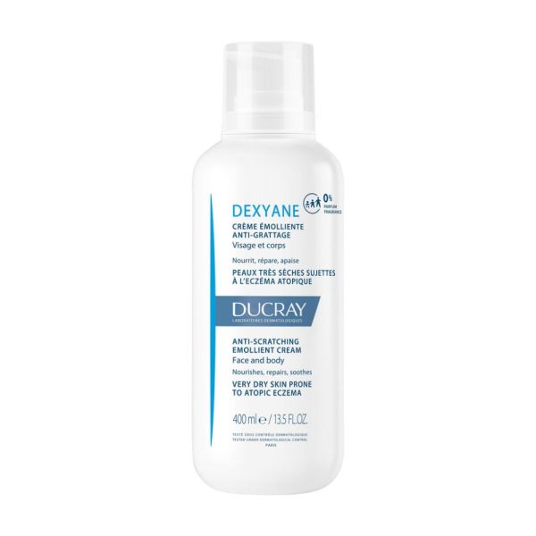 Dexyane - Crème émolliente anti-grattage peaux très sèches et à tendance atopique 400 ml