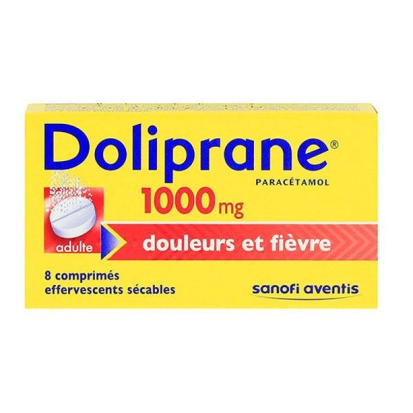 Doliprane 1000mg - 8 comprimés effervescents