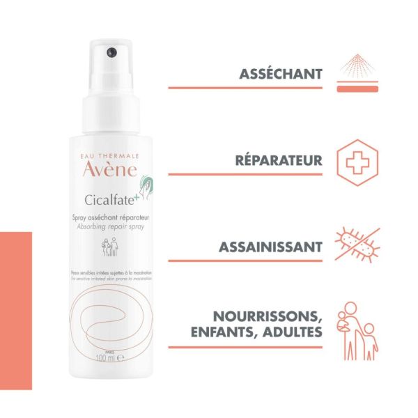 Cicalfate+ Spray asséchant réparateur peaux sensibles et irritées 100 ml