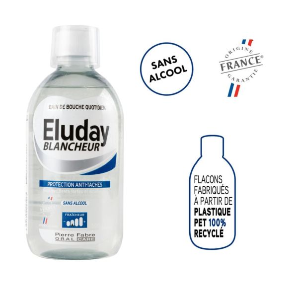 Eluday Blancheur - bain de bouche quotidien blancheur 500 ml