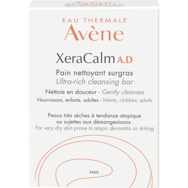 XeraCalm A.D Pain nettoyant surgras peaux très sèches sujettes à l'eczéma atopique et aux démangeaisons Offre spéciale duo 100 g
