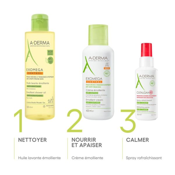 Huile lavante émolliente anti-démangeaisons EXOMEGA CONTROL 200 ml