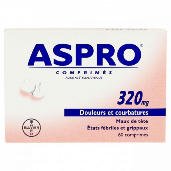 Aspro 320mg - 60 comprimés