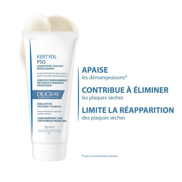 Kertyol PSO - Shampooing traitant rééquilibrant anti-démangeaison 200 ml