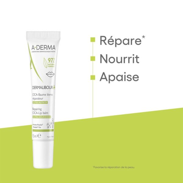 CICA-Baume lèvres réparateur DERMALIBOUR+ 15 ml