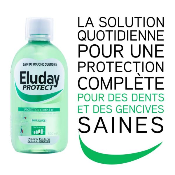 Eluday Protect - bain de bouche quotidien protection complète 500 ml