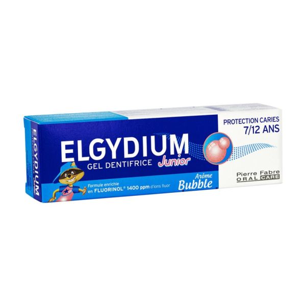 ELGYDIUM Junior Bubble 7/12 ans - dentifrice enfant 50 ml