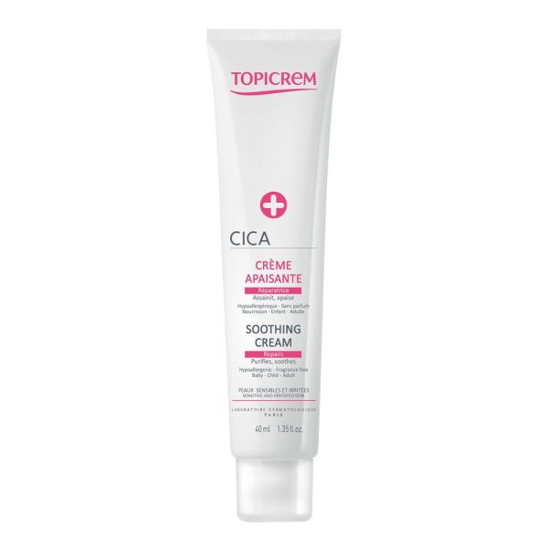 Topicrem Cica Crème Apaisante Réparatrice Tube x 40ml