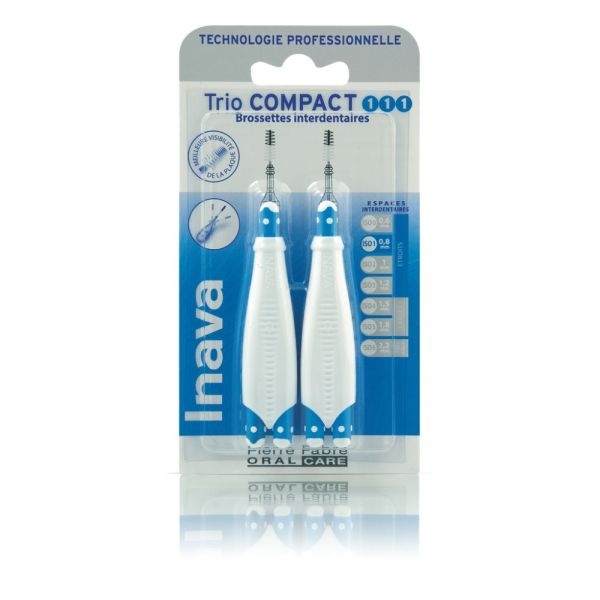 Inava TrioCompact bleue (ISO 1/1/1) - brossette interdentaire 3 u