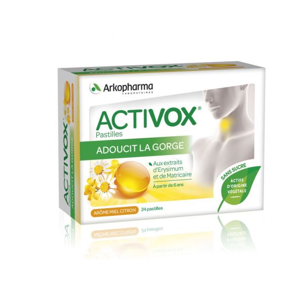 Activox miel citron 24 pastilles
